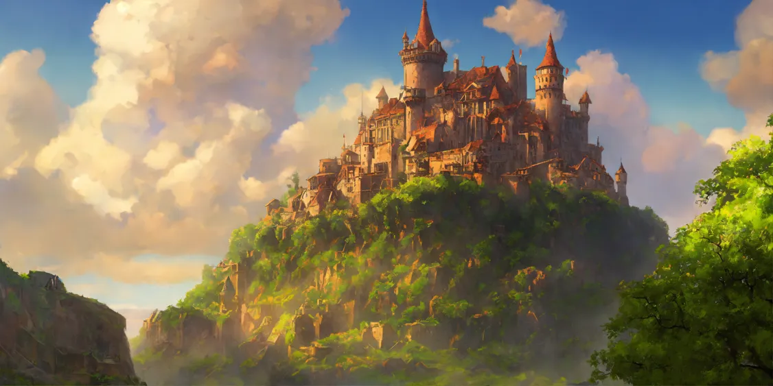 Fantasy landscape generated with AI
